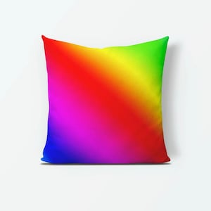 Rainbow Faux Suede Toss Pillow: Colorful Nursery Decor