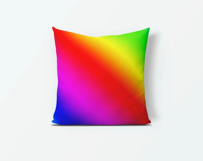 Rainbow Toss Pillow Rainbow Pillow Rainbow Tie Dye Pillowcase Throw Pillow