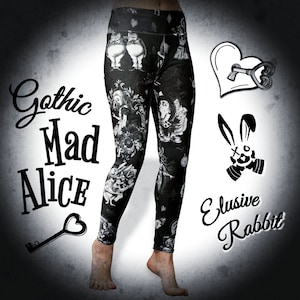 Alice in wonderland leggings plus size hotsell
