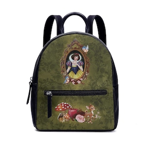 Pomme verte blanche neige sac à dos sept nains princesse frères Grimm contes de fées cadeau méchante reine sac de Noël à bandoulière école petit