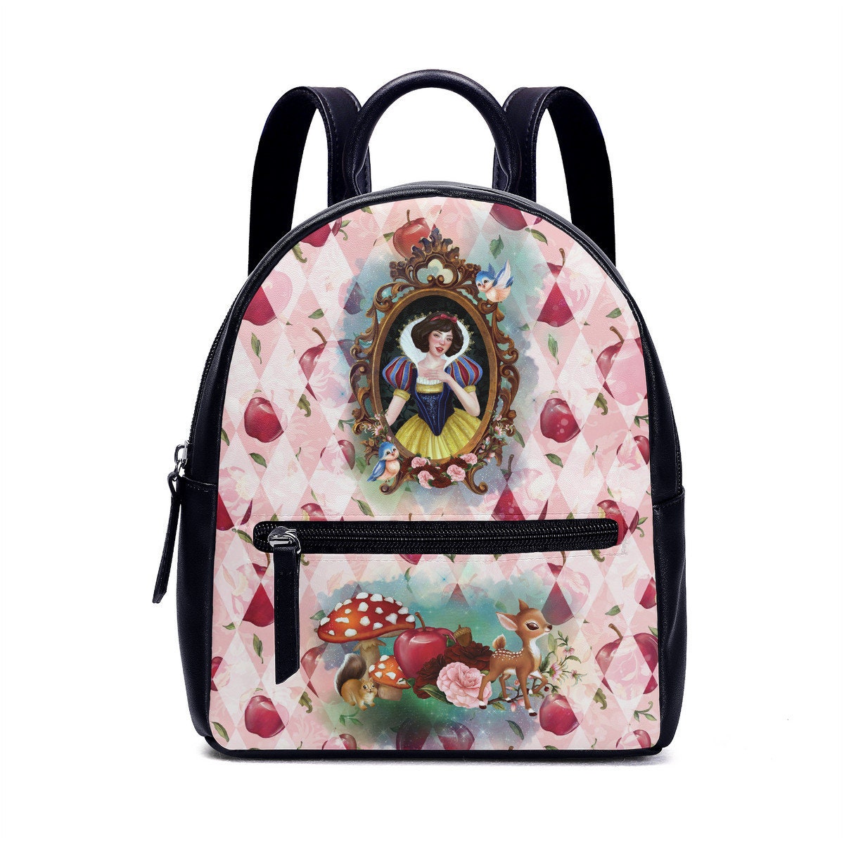 Disne Snow White Fairy Tale Castle Mini Backpack - Pink, White, Green Loungefly Disney Snow White Castle Series | Mercari main image 2