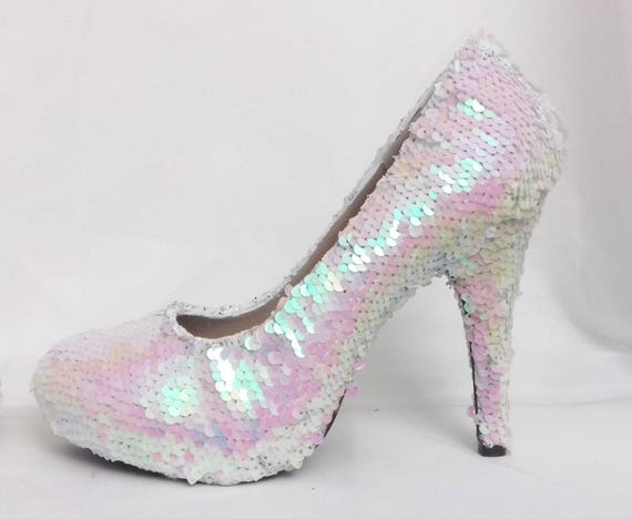 Mermaid sequin hot sale heels