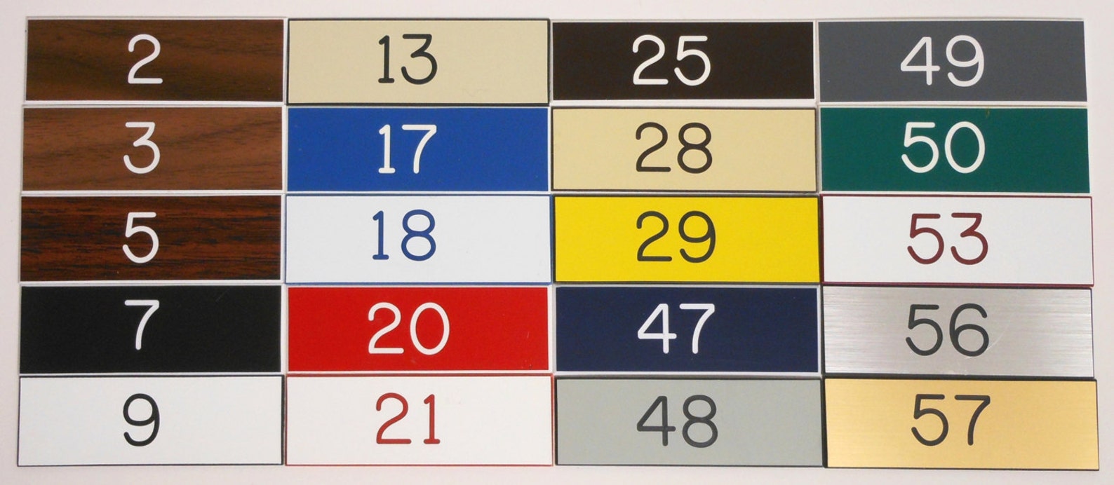 Name Plate, 2 X 10, 20 Color Combinations, Office/door Sign Etsy