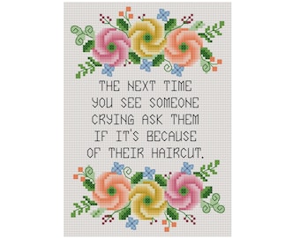 Funny Cross Stitch Pattern, Instant Download PDF by Cowbell Cross Stitch