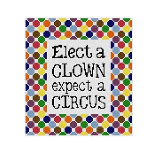 Scegli lo schema punto croce di un clown di Cowbell Cross Stitch