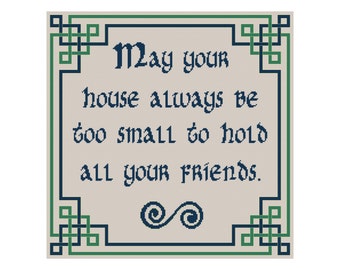 Irish Blessing, Celtic Cross Stitch Pattern by Cowbell Cross Stitch