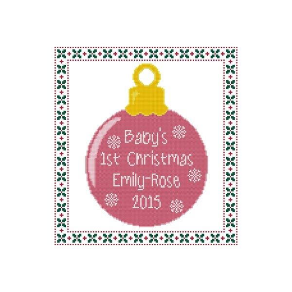 Babys First Christmas Cross Stitch Pattern - Etsy