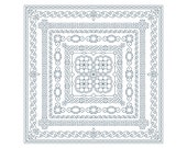 Blackwork Embroidery Pattern Gems and Garland Instant Download PDF by Cowbell Cross Stitch