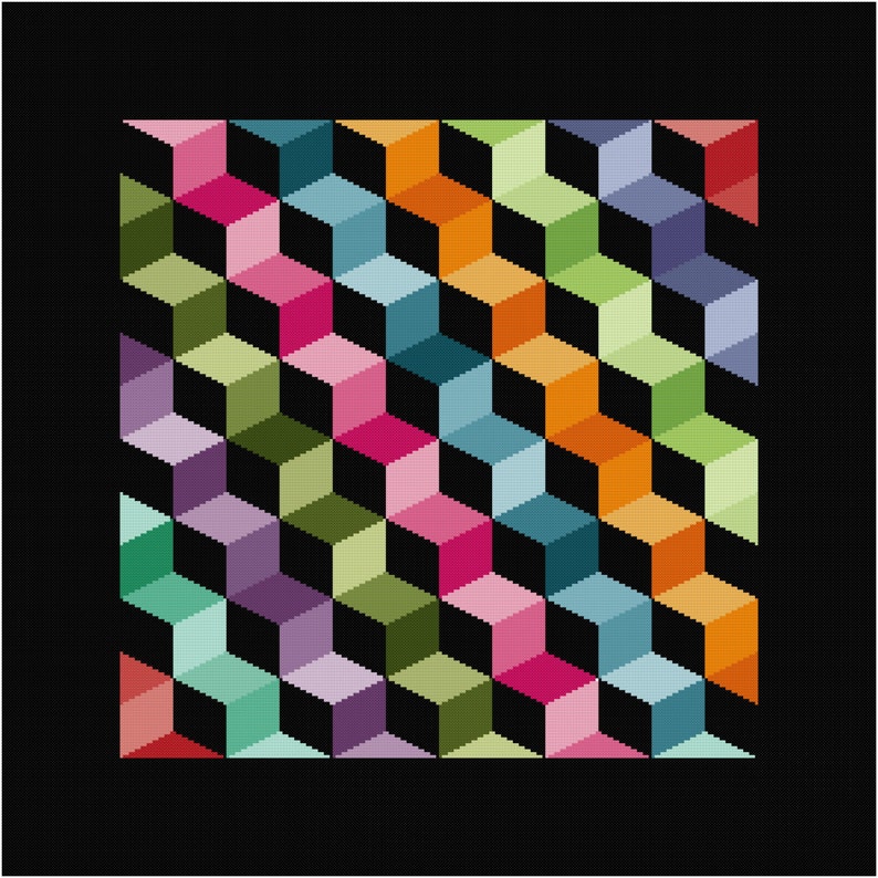 Cross Stitch Pattern Modern Abstract Cross Stitch Pattern Etsy