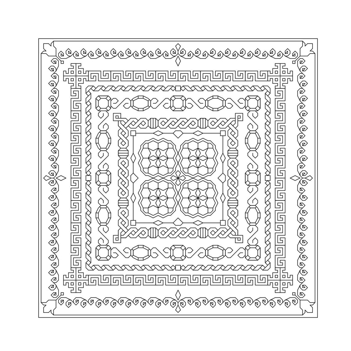 Blackwork Embroidery Set of 3 Patterns Instant Download PDF - Etsy