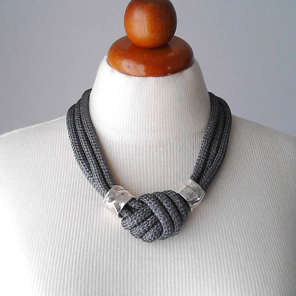 Knot Rope Necklace Etsy