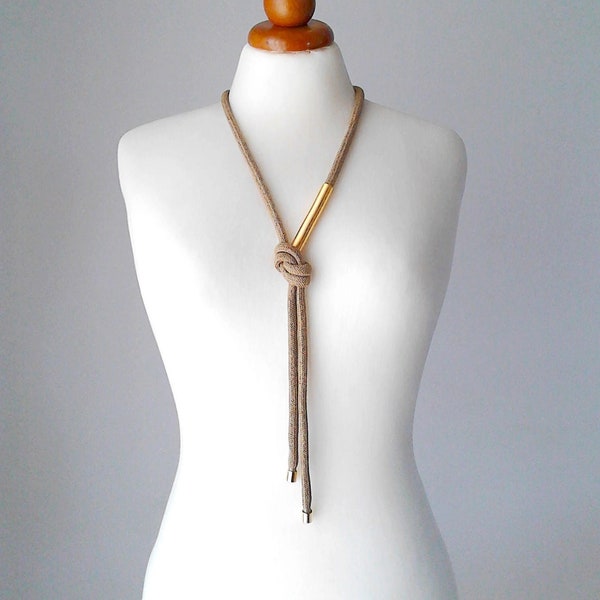 Knot necklace geometric necklace y necklace rope necklace tube necklace rope jewelry rope necklace knot necklace cord long y lariat necklace