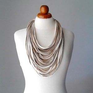 Layered statement necklace rich textured chunky style