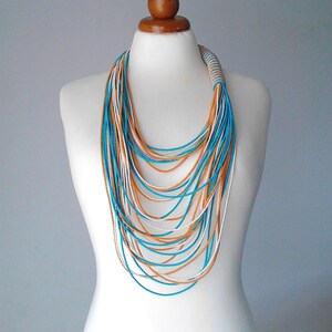 Rope necklace cord necklace long necklace statement boho long necklace long statement necklace extra long necklace silk necklace multi color