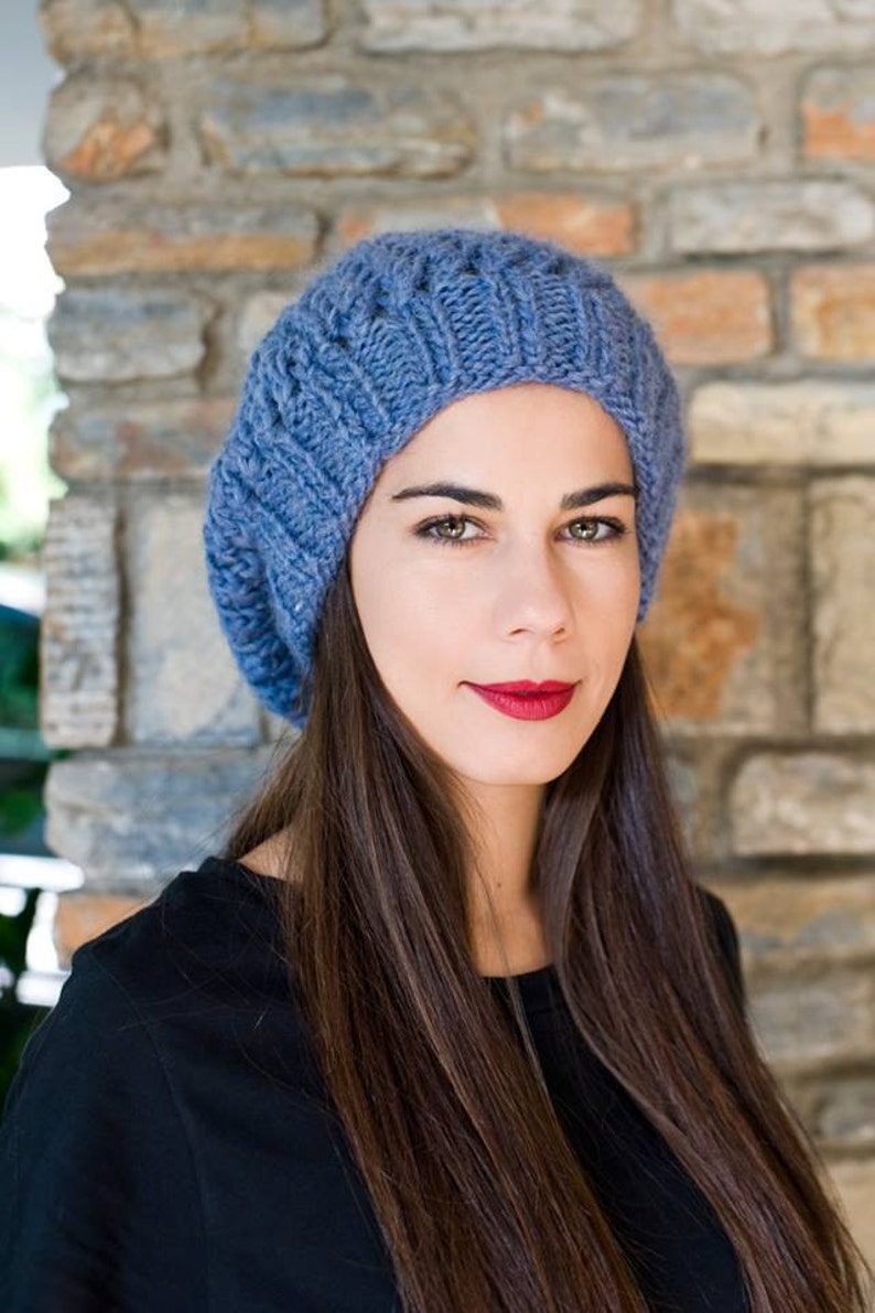 slouchy knit beanie womens