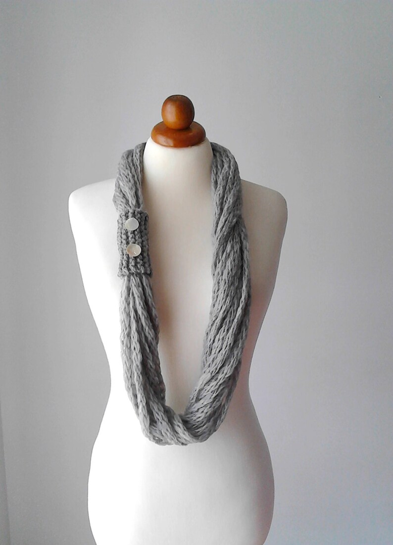 Crochet necklace Chunky scarf necklace Yarn necklace Wool Etsy