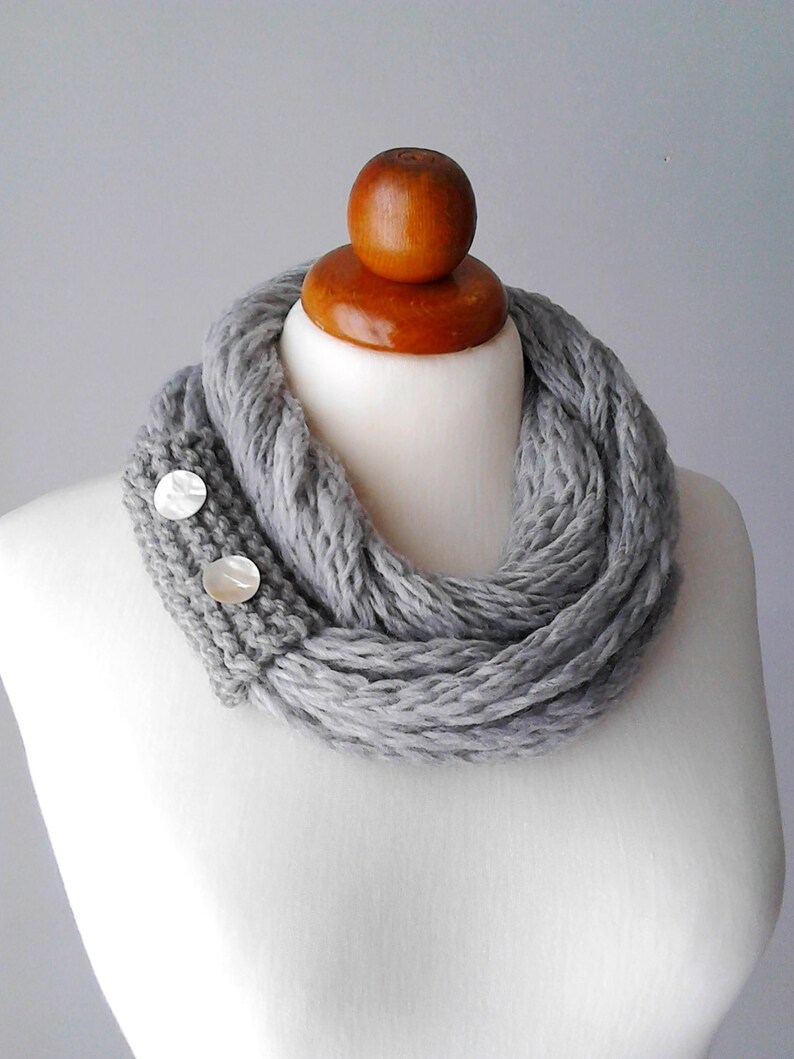 Crochet necklace Chunky scarf necklace Yarn necklace Wool Etsy