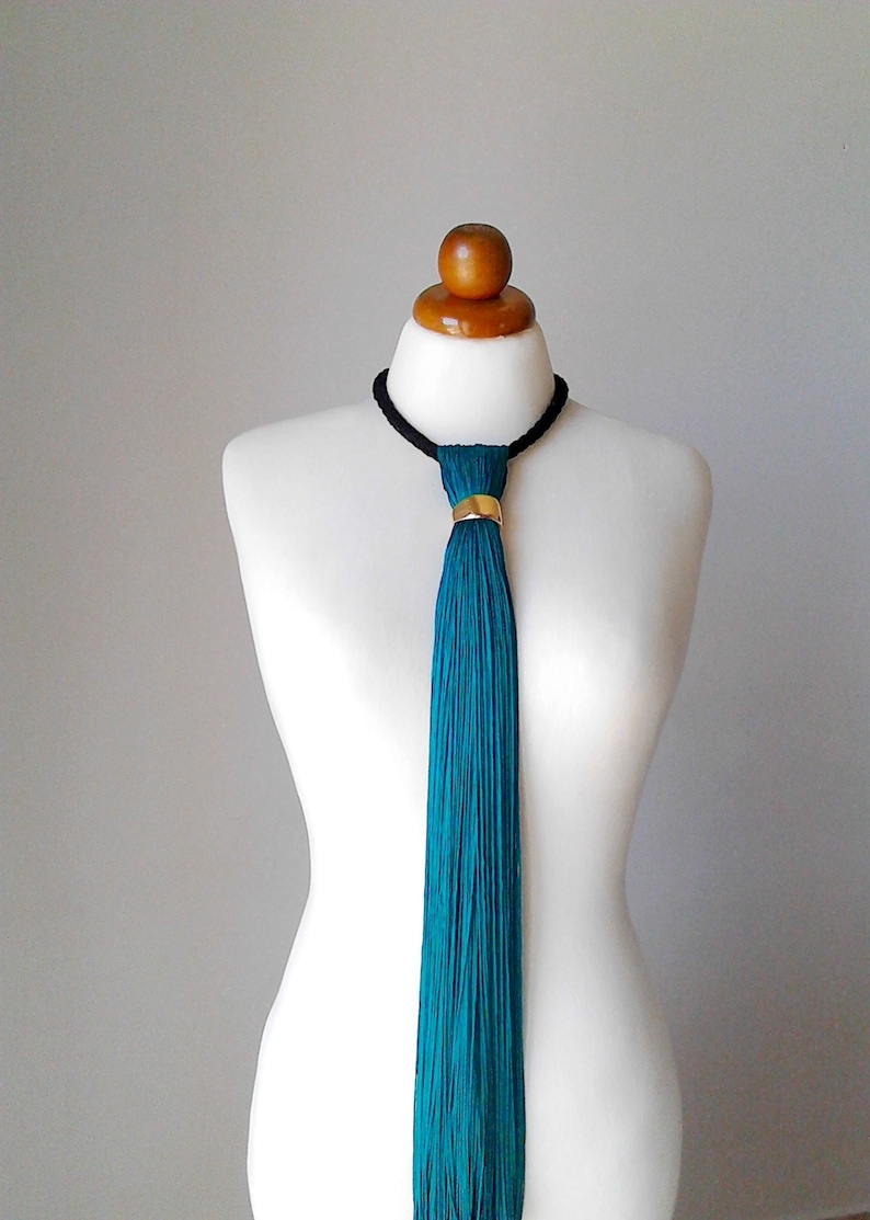 Fringe necklace long Tassel necklace boho jewelry tie necklace gold tassel necklace gold multi tassel unique necklace prom jewelry long image 6