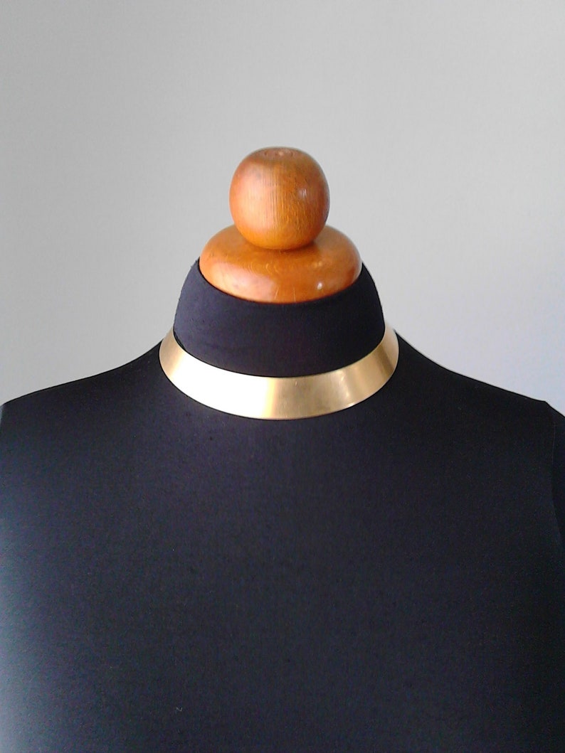 Brass gold choker,tribal choker,ethnic choker,African choker,bib collar necklace,statement choker neck cuff choker,large,wide,thick,metallic