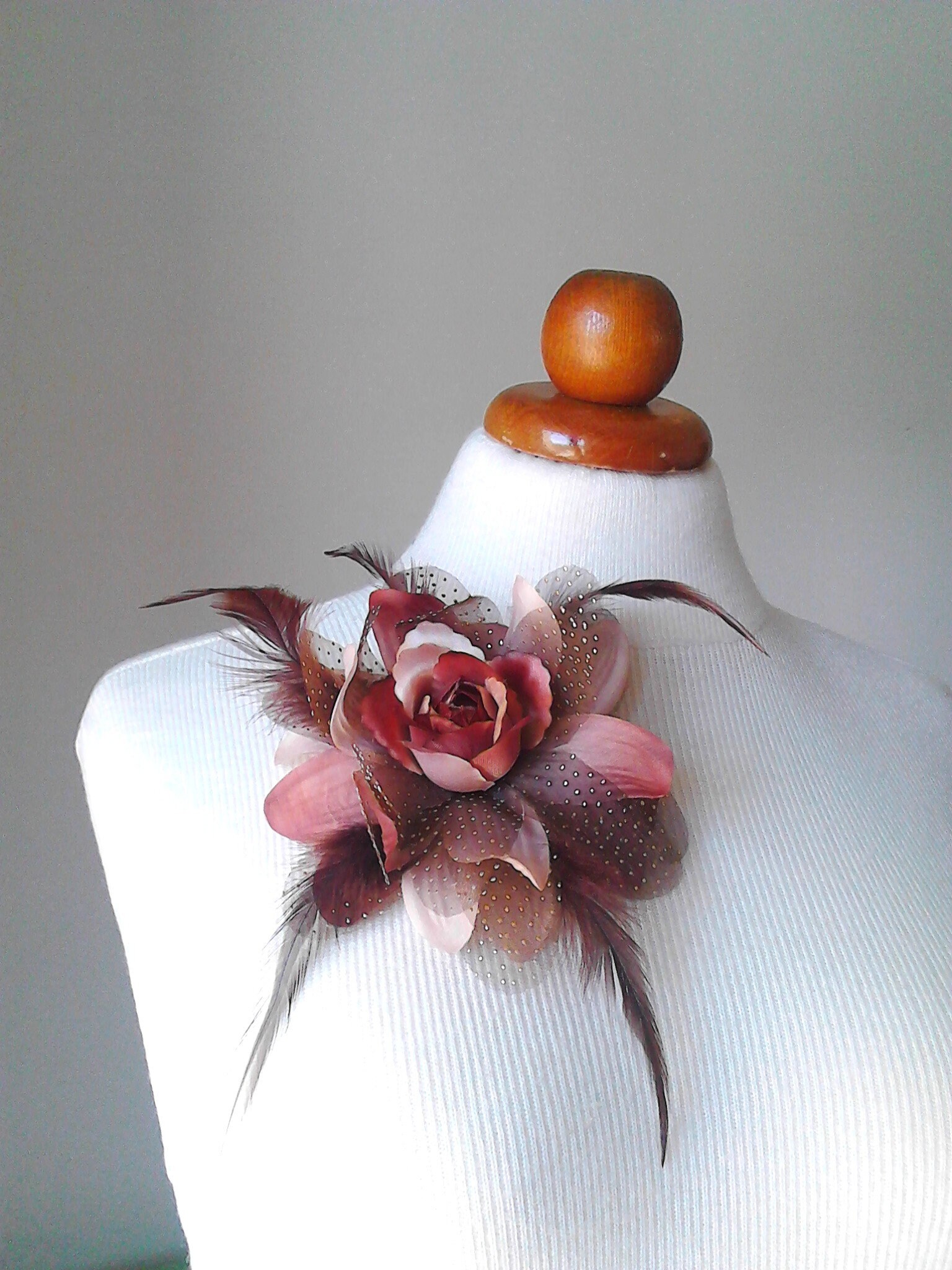 Gold fabric flower pin new arrivals