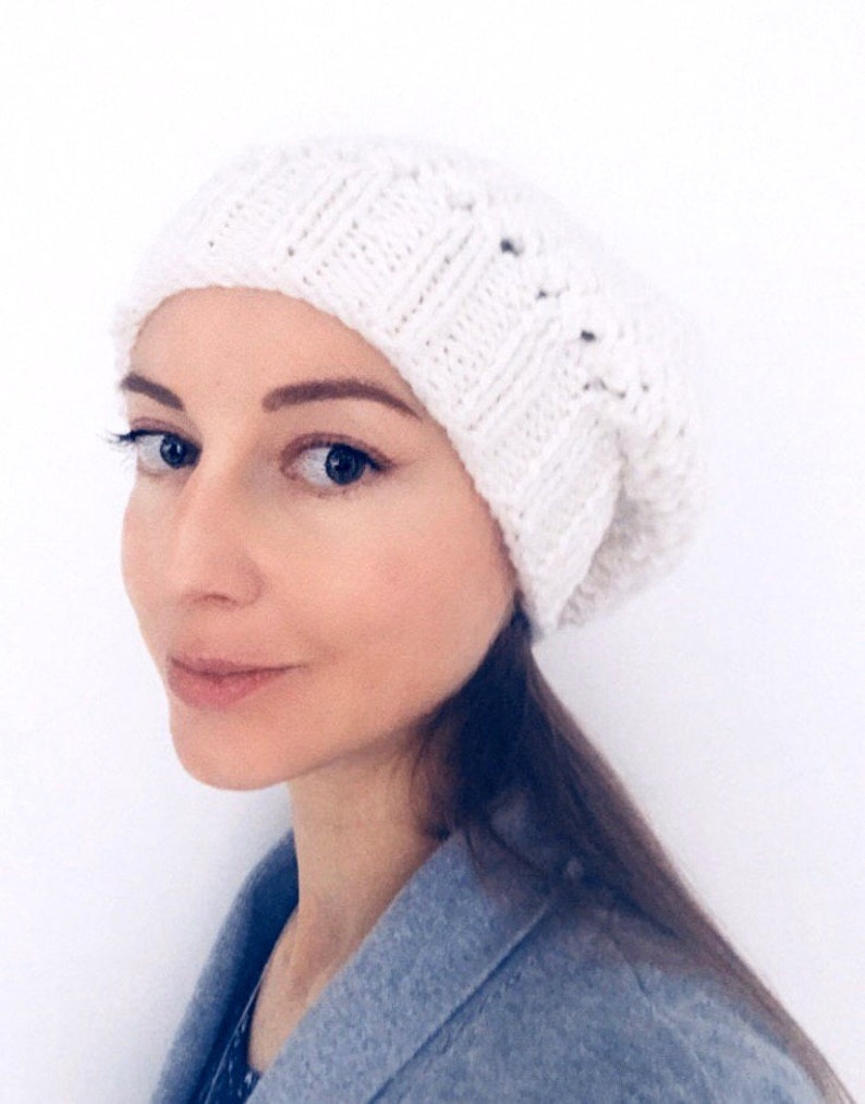 slouchy knit beanie womens
