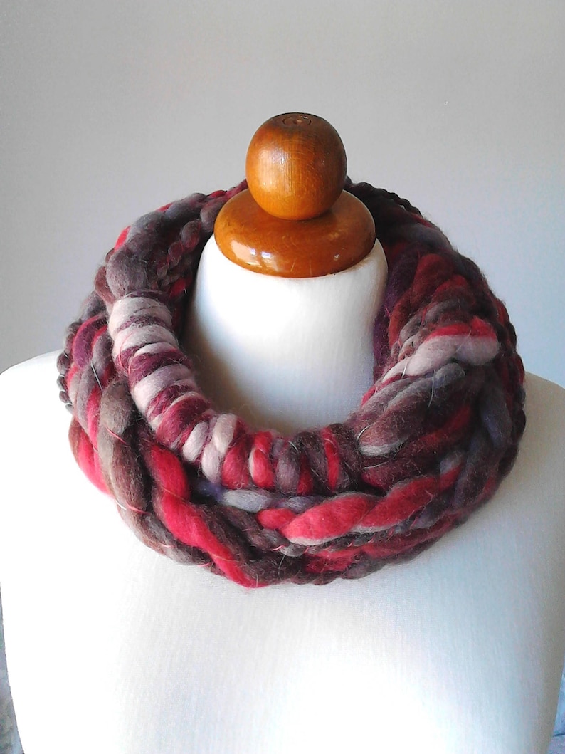 Knit Necklace Yarn Necklace Fiber Art Jewelry Chunky Long Etsy