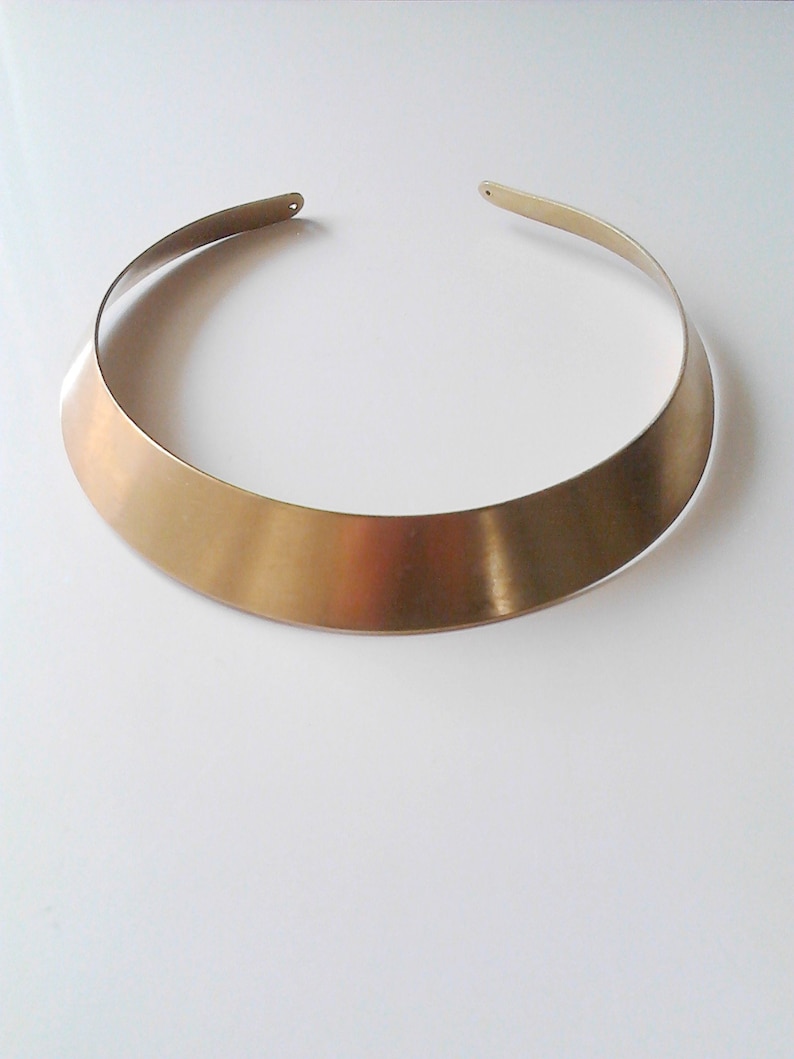 Brass gold choker,tribal choker,ethnic choker,African choker,bib collar necklace,statement choker neck cuff choker,large,wide,thick,metallic