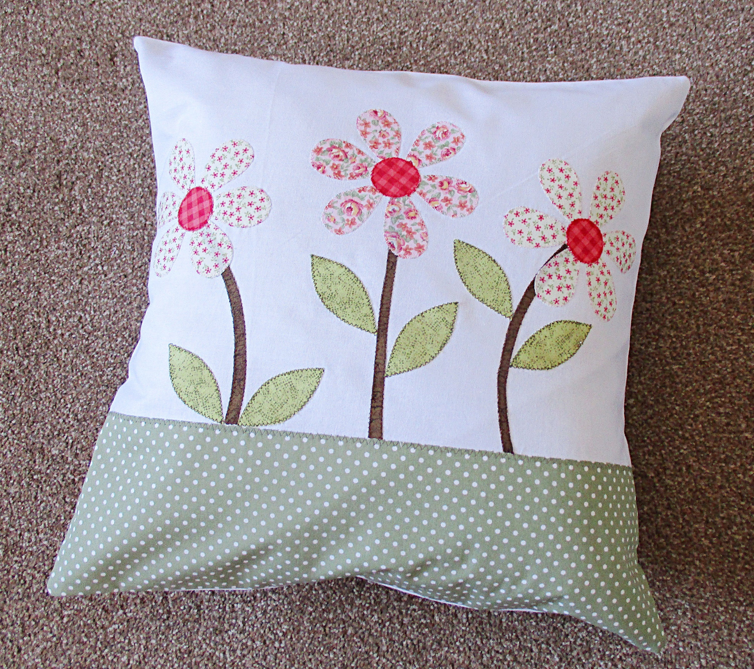 Handmade cushion cover throw cushion applique Etsy