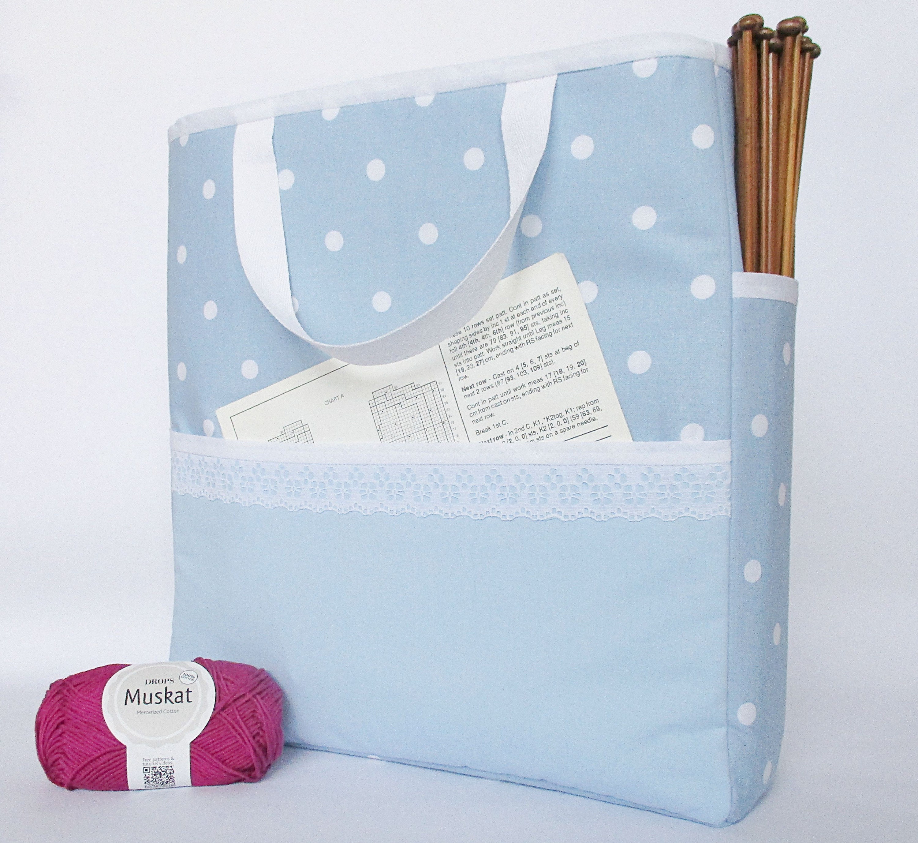 Handmade Knitting Bag craft storage bag crocheting bag Etsy