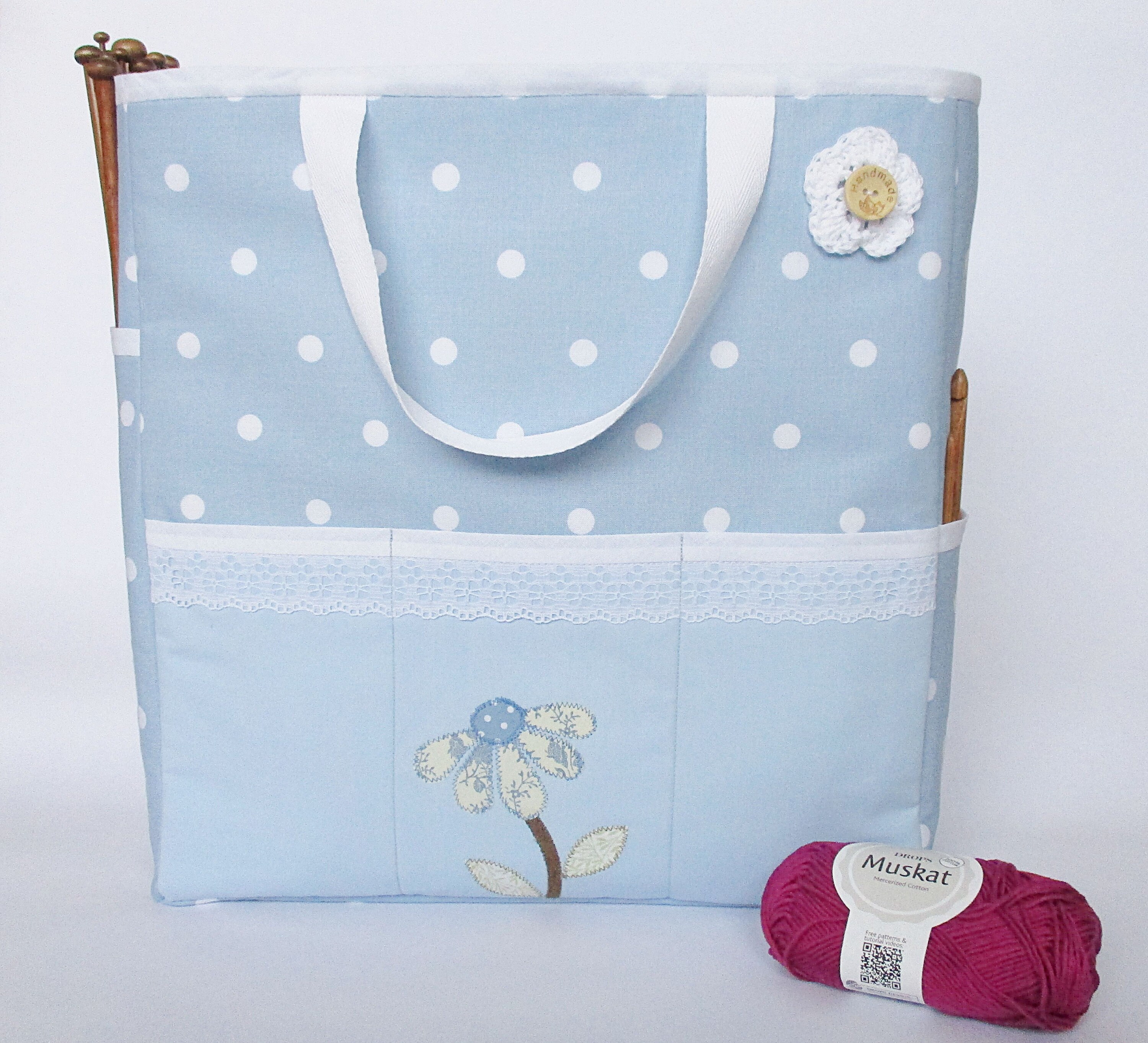 Handmade Knitting Bag craft storage bag crocheting bag Etsy