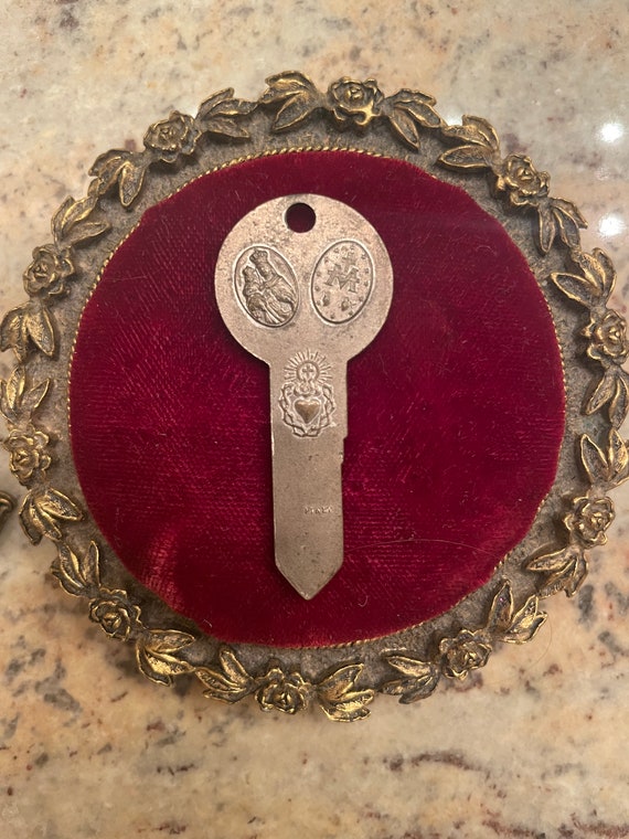 Antique Catholic Key Pendent