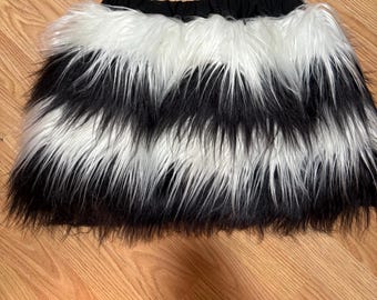 Falda peluda y esponjosa para mujer, disfraz sexy para fiesta de baile, club, festival, fiesta de piel, Navidad, Halloween, color blanco, negro, morado, azul y naranja