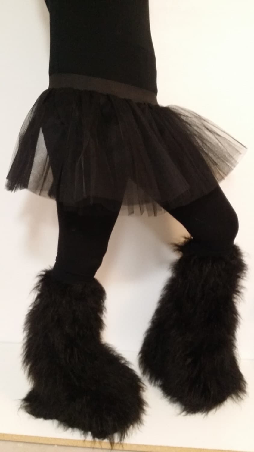 Blue Furry Fluffy Leg Warmer Boot Cover & Basic Tutu Skirt - Etsy