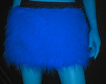 Furry Fluffy skirt Hen Halloween costume Fancy Dance Party Clubwear Christmas Night