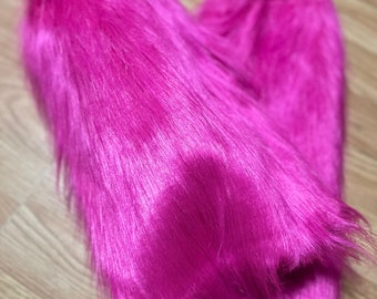 Pink Furry Fluffy Legwarmer Boot Cover Halloween costume Dance Clubwear Christmas Night Leg Warmer Rave women girls cyber fast ship festival