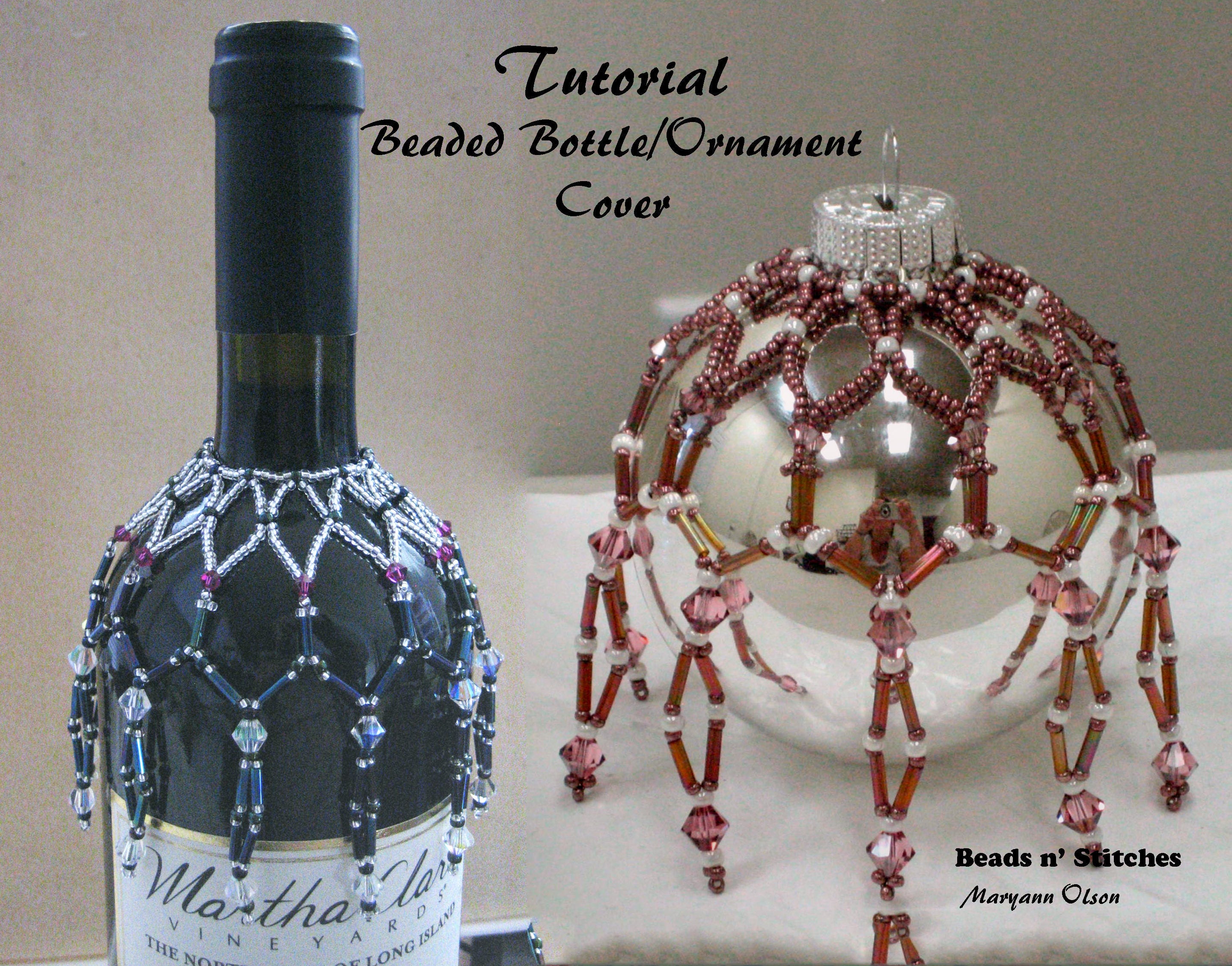 Tutorial Beaded Bottle Cover / Holiday Ornament Etsy