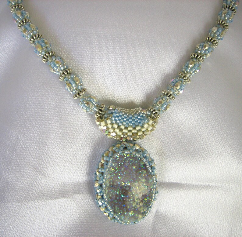 Sparkling Baby Blue Necklace Etsy