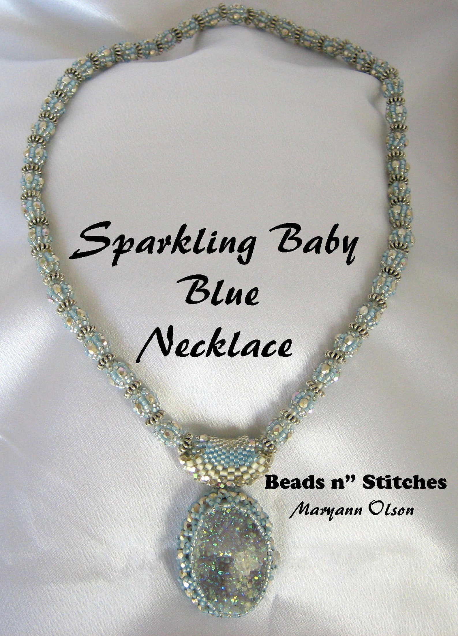 Sparkling Baby Blue Necklace Etsy