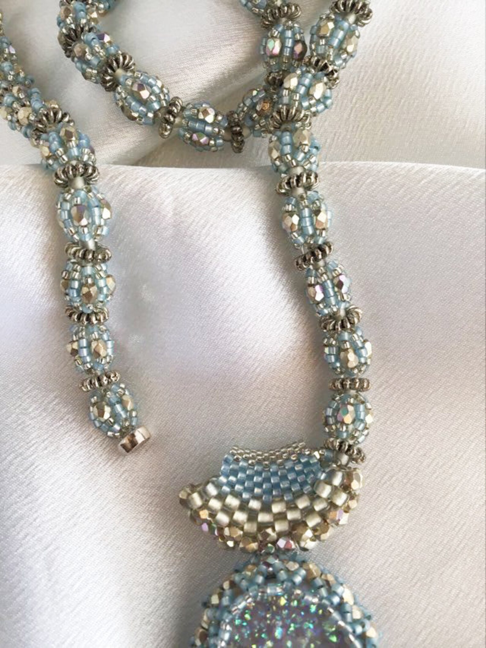 Sparkling Baby Blue Necklace Etsy