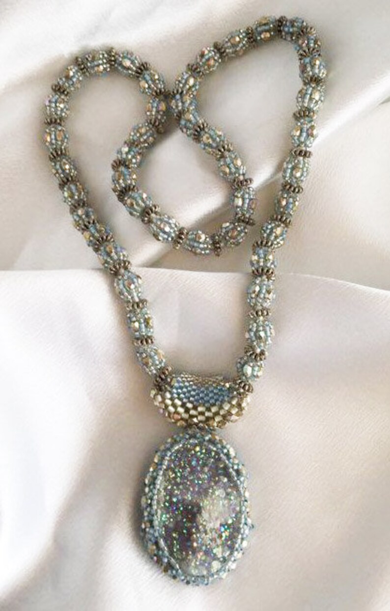 Sparkling Baby Blue Necklace Etsy