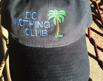 Do Nothing Club - Navy Floppy Style w/ Blue lettering