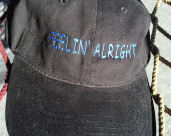 Feelin' Alright- Black w/Blue Lettering