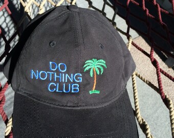 Do Nothing Club-Black Flopy-(President w/ Palm Tree on the back)