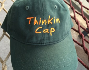 Thinkin Cap - Forest Green w/Orange Lettering