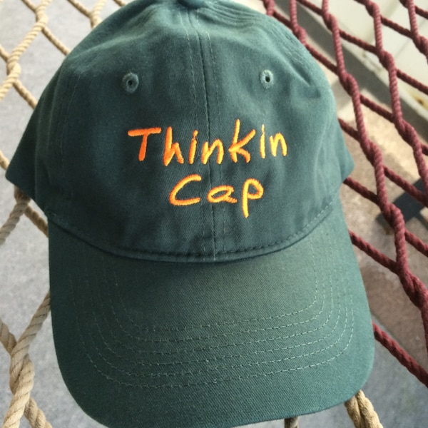 Thinkin Cap - Forest Green w/Orange Lettering