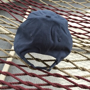 Papa Cap Navy Blue With White Letters image 2