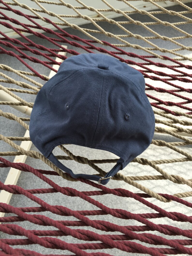 Papa Cap Navy Blue With White Letters image 2