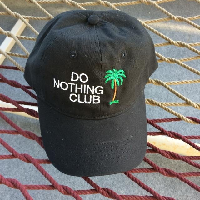 Do Nothing Club Black Hat With White Letters - Etsy