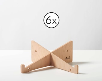 6X Beech Wood Laptop Stand: Portable Computer Desk