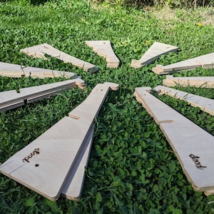 Soporte de madera para portátil transportable y ecológico (embalaje ecológico)